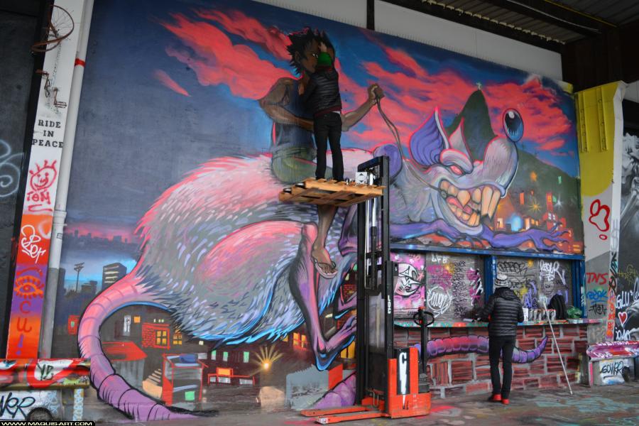 Graffiti à L'Aérosol Paris (28 janvier 2018)