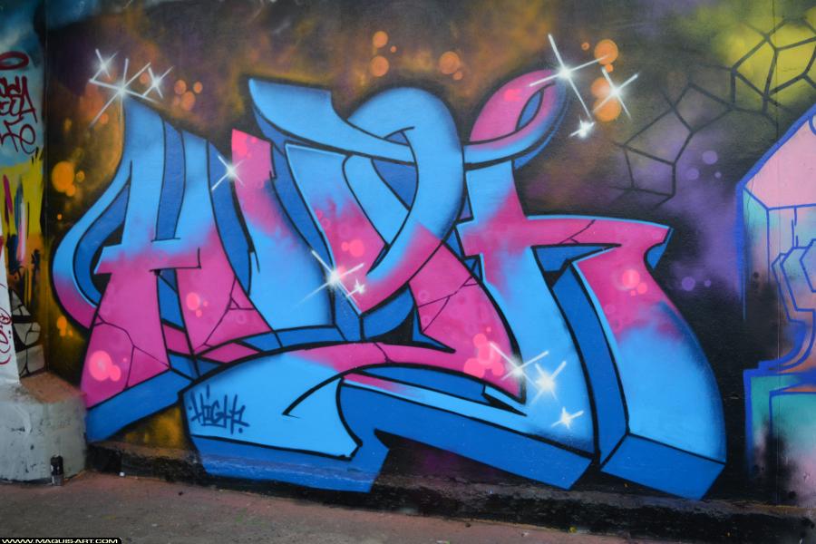 Graffiti de High1 à L'Aérosol Paris (28 janvier 2018)