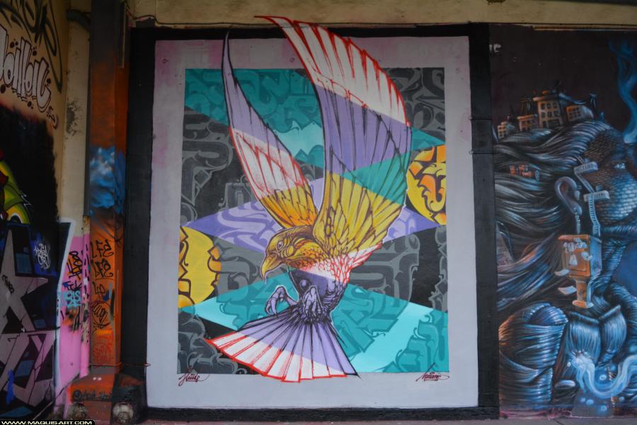 Graffiti de Fluide et Norione à L'Aérosol Paris (28 janvier 2018)