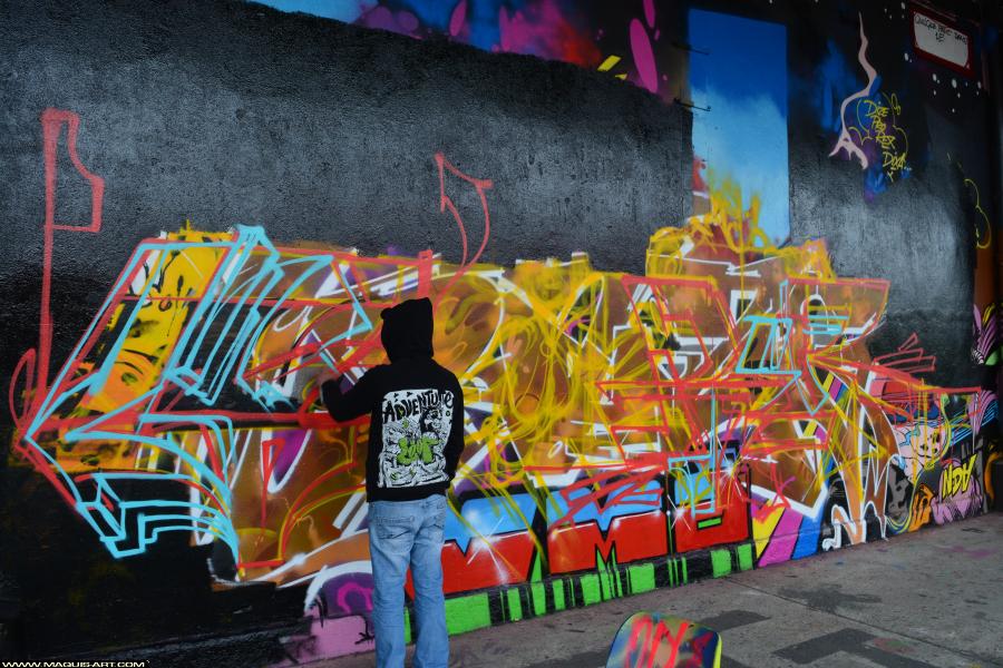 Graffiti de Gabone à L'Aérosol Paris (3 février 2018)