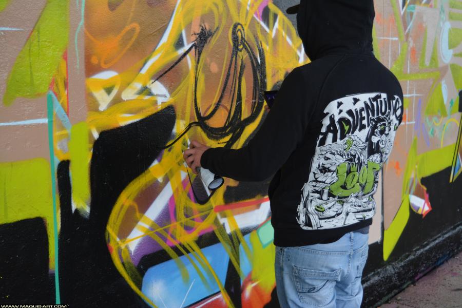 Graffiti de Gabone à L'Aérosol Paris (3 février 2018)