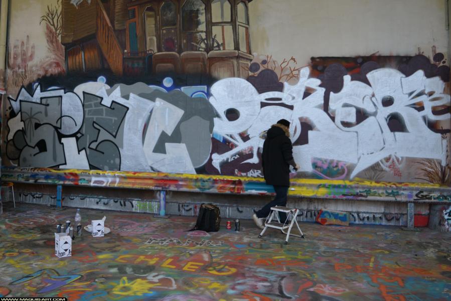Graffiti de Poker et Siek à L'Aérosol Paris (3 février 2018)