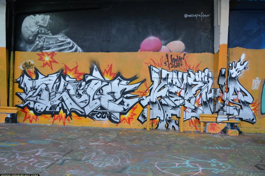 Graffiti de Kenya et Skule à L'Aérosol Paris (4 février 2018)