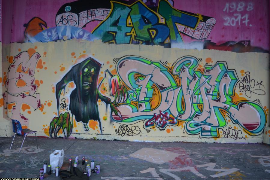 Graffiti de Djuk et ??? à L'Aérosol Paris (4 février 2018)