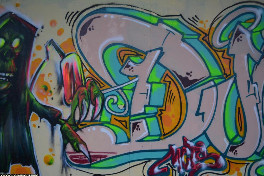 Graffiti de Djuk et ??? à L'Aérosol Paris (4 février 2018)