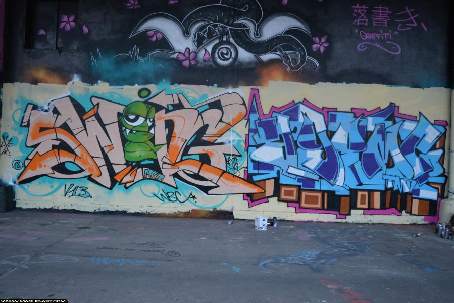 Graffiti de Swing et Agomer à L'Aérosol Paris (4 février 2018)