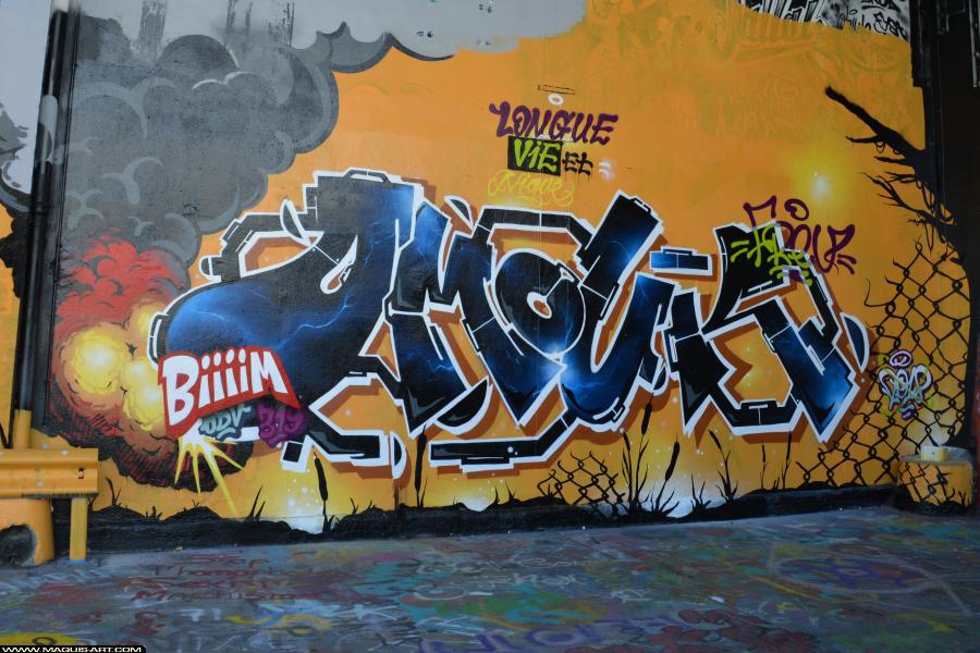 Graffiti d'Omouk à L'Aérosol Paris (7 février 2018)
