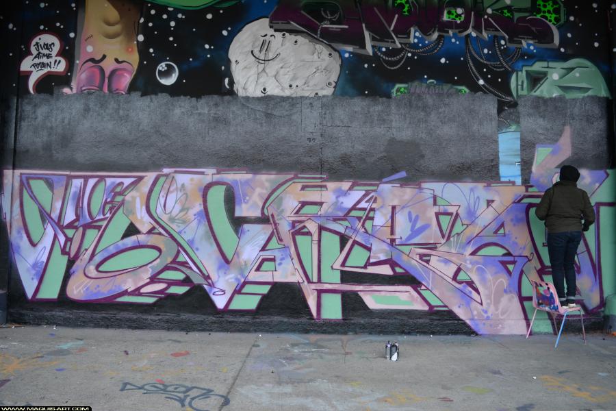 Graffiti de Crazer à L'Aérosol Paris (17 février 2018)