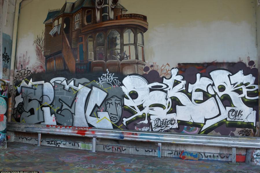 Poker - Artiste Graffiti au Wall of Fame L'Aérosol