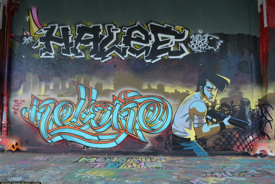 Graffiti de Halee à L'Aérosol Paris (17 février 2018)