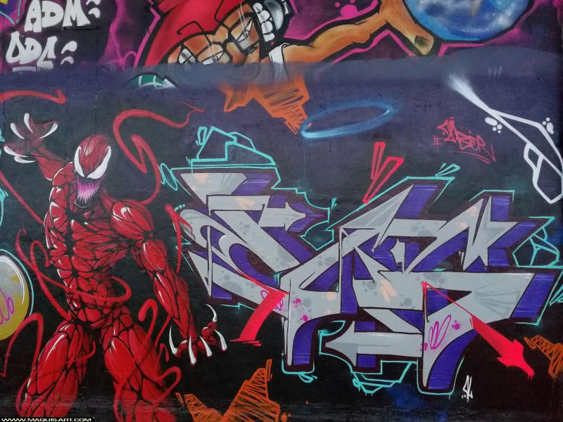 Graffiti de Gabone et Sintez à L'Aérosol Paris (21 février 2018)