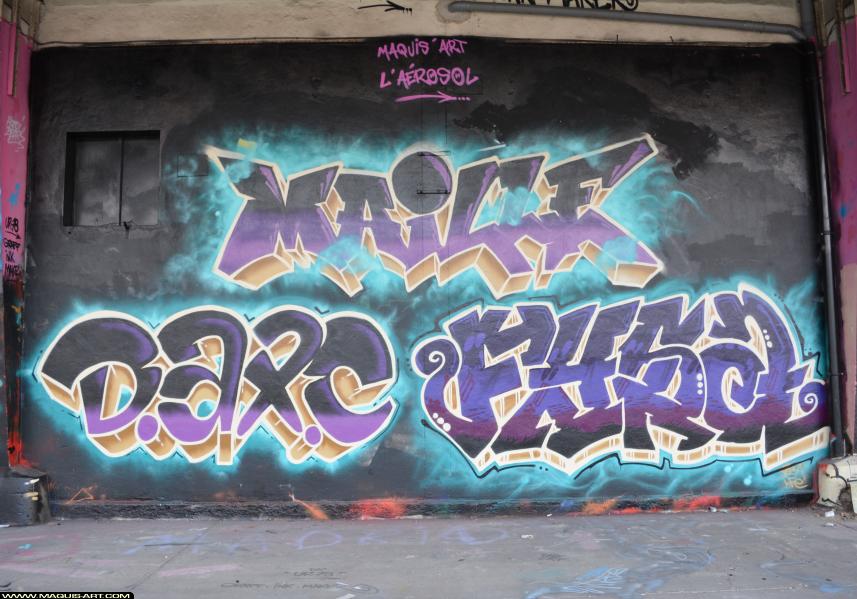 Graffiti de Fysa, Daxc et Maille à L'Aérosol Paris (25 février 2018)