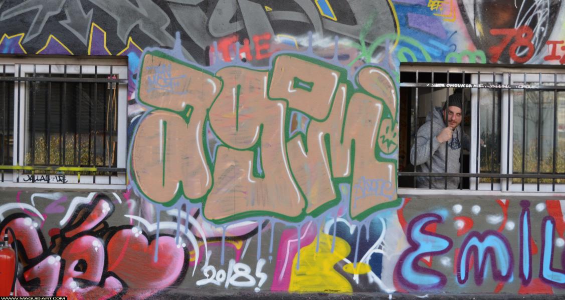 Graffiti d'Agomer à L'Aérosol Paris (25 février 2018)
