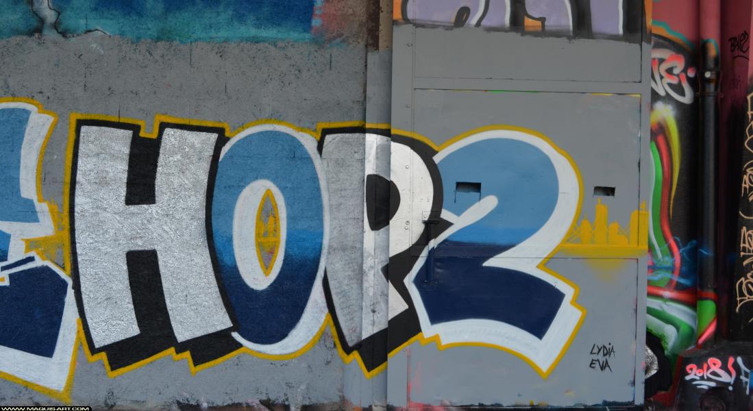 Graffiti de Hop2 à L'Aérosol Paris (25 février 2018)