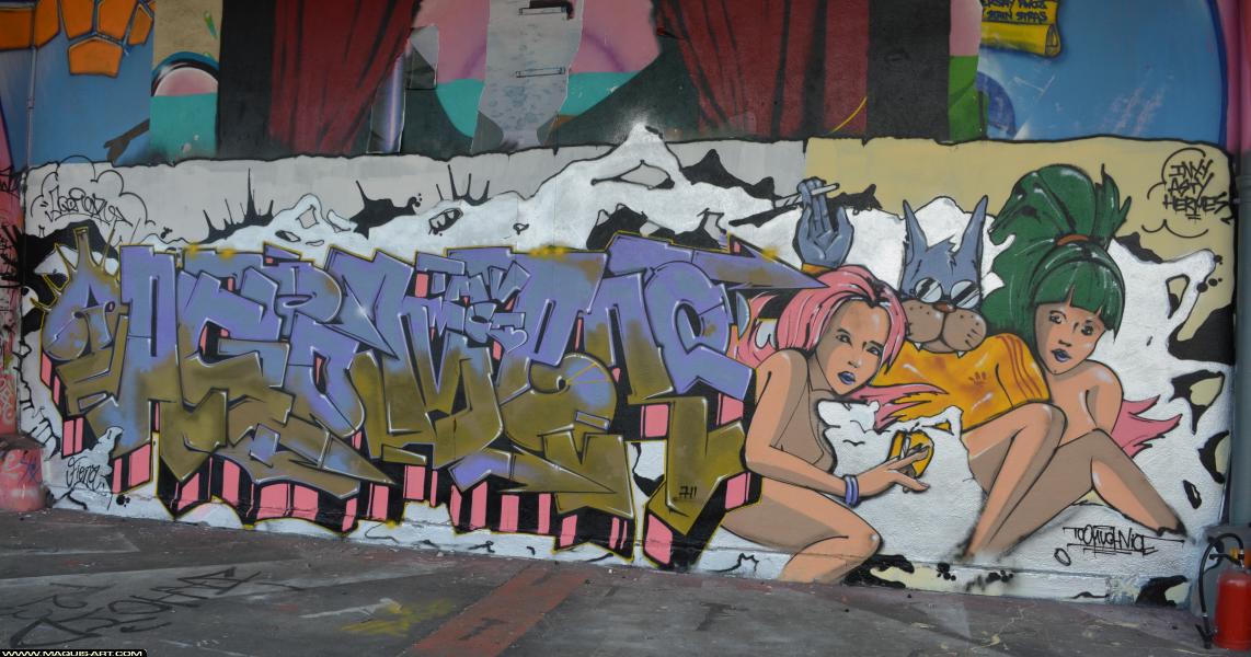 Graffiti d'Agomer à L'Aérosol Paris (25 février 2018)