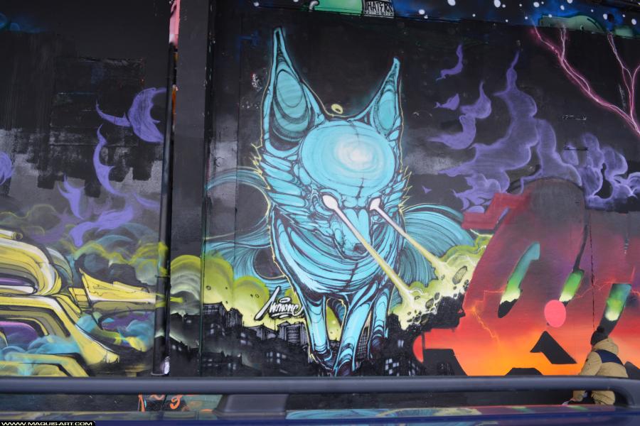 Graffiti de Norione à L'Aérosol Paris (1 mars 2018)