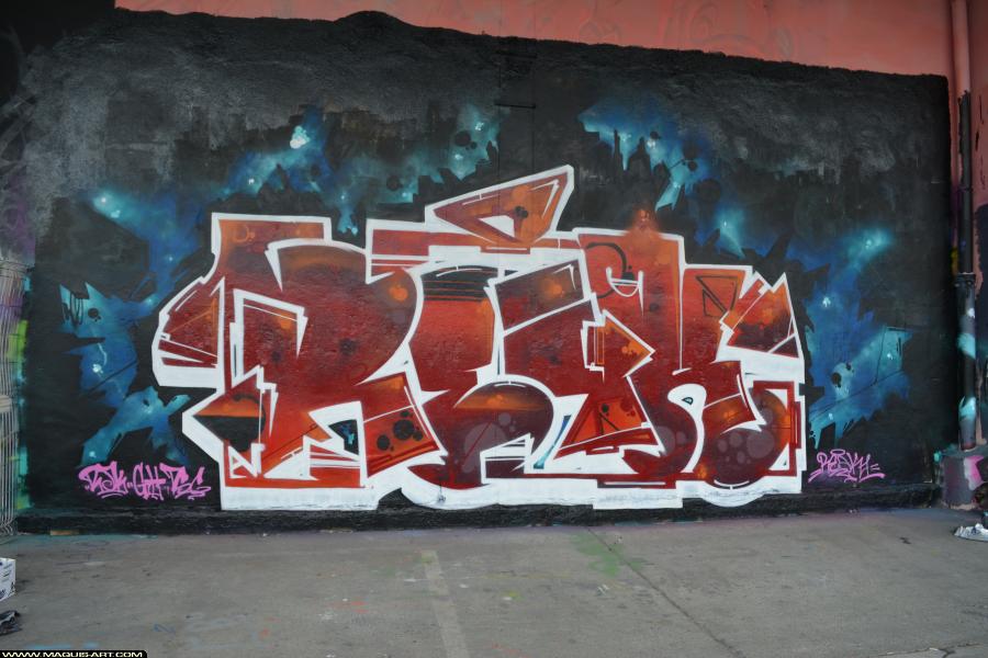 Graffiti de Reak à L'Aérosol Paris (1 mars 2018)