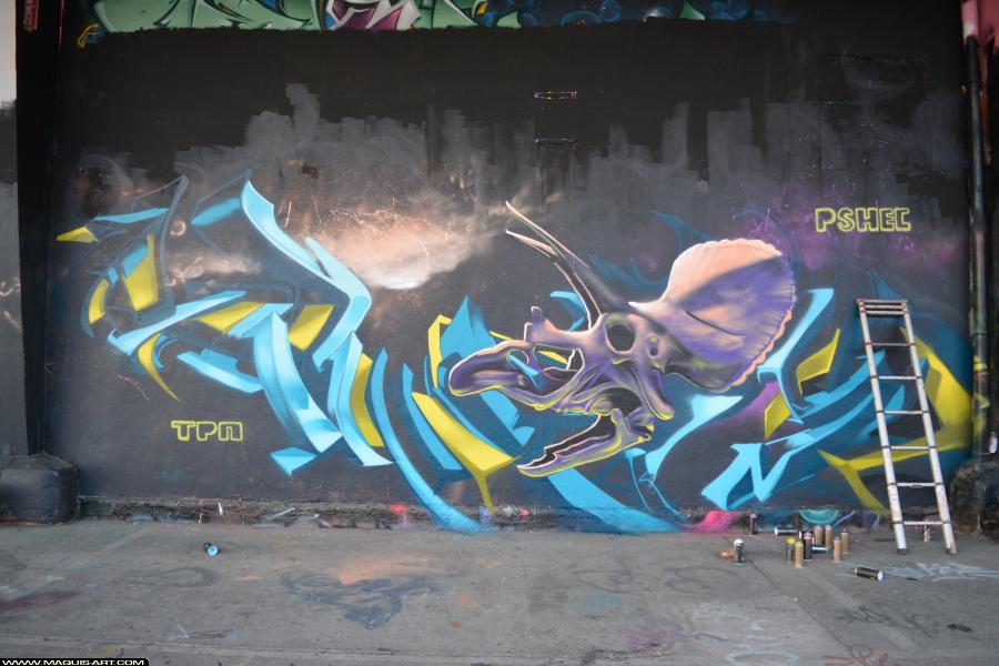 Graffiti de Raphe, Caligr et Hec à L'Aérosol Paris (1 mars 2018)