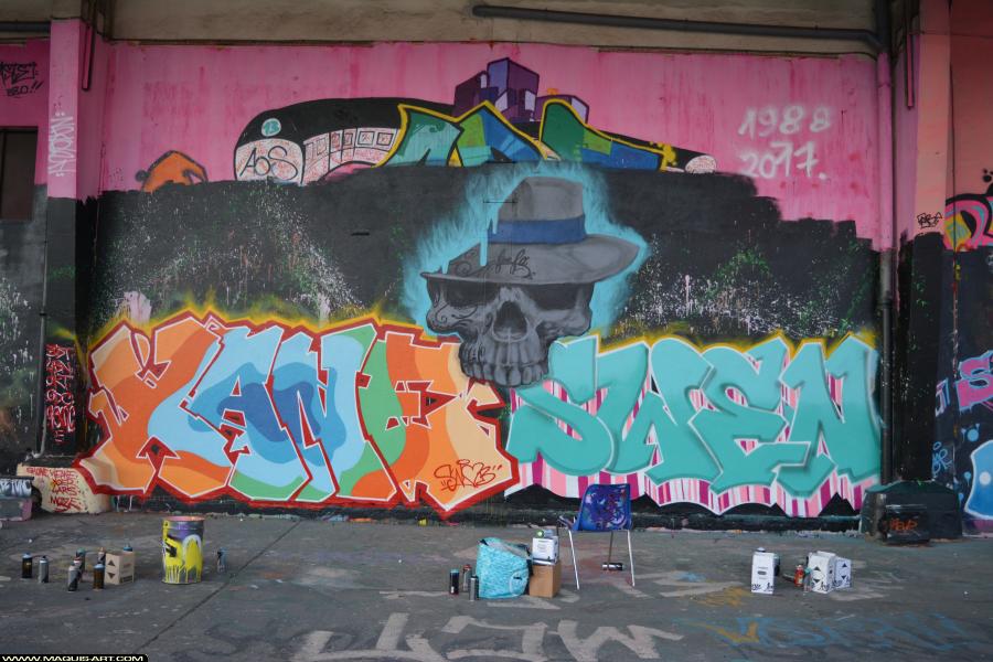 Graffiti de Xane et Swen à L'Aérosol Paris (1 mars 2018)