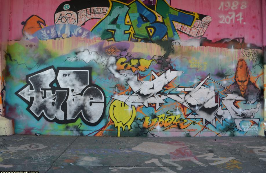 Graffiti de Fabe et Func88 à L'Aérosol Paris (2 mars 2018)