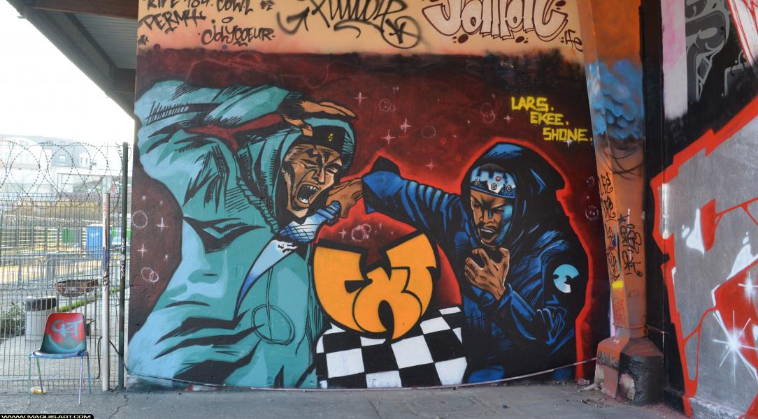 Graffiti de Shone, Lars et Ekee à L'Aérosol Paris (2 mars 2018)