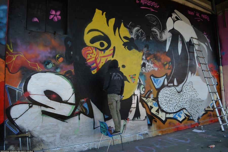 Graffiti de ??? à L'Aérosol Paris (2 mars 2018)