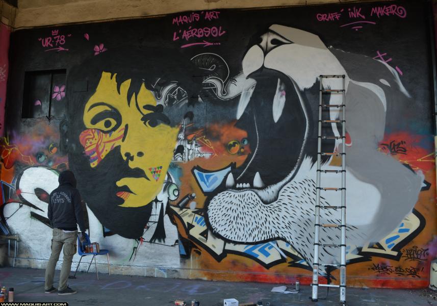 Graffiti de ??? à L'Aérosol Paris (2 mars 2018)