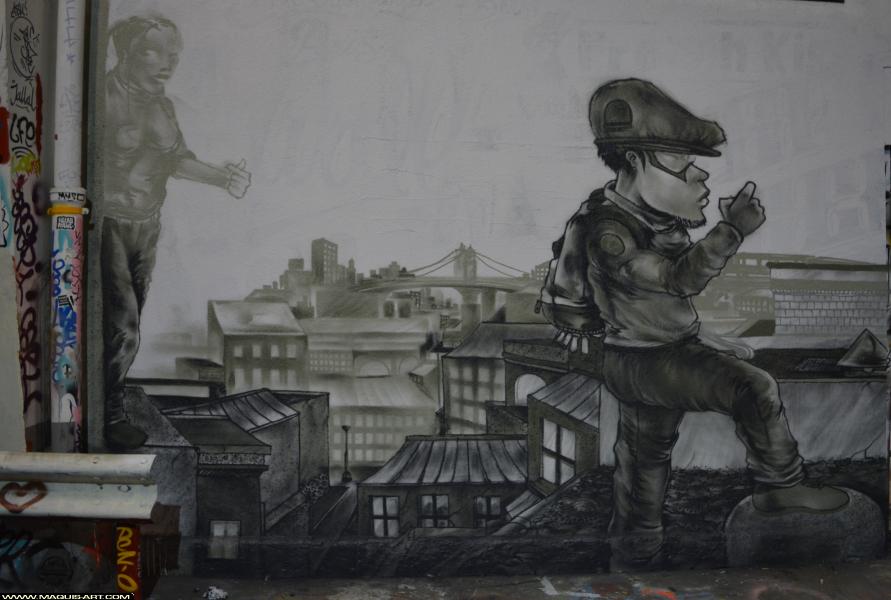 Graffiti de Jowel à L'Aérosol Paris (3 mars 2018)