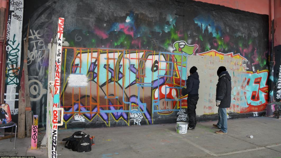 Graffiti de Hop2 à L'Aérosol Paris (4 mars 2018)