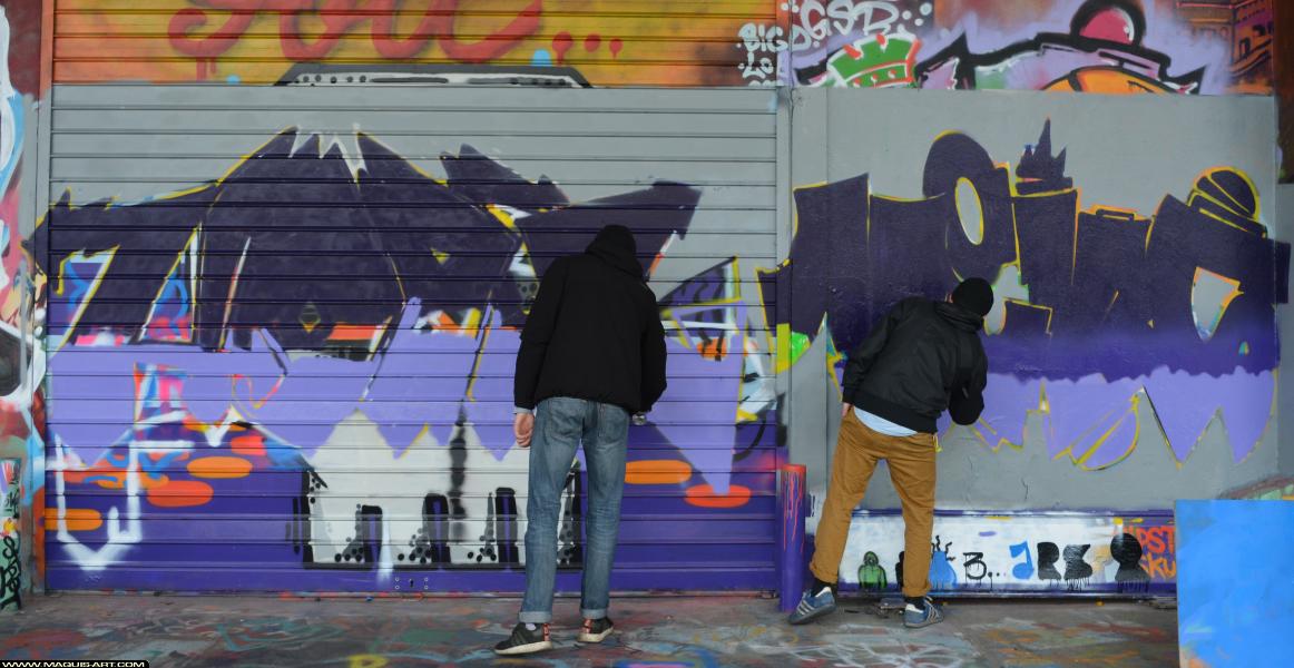 Graffiti de Virus et ??? à L'Aérosol Paris (4 mars 2018)