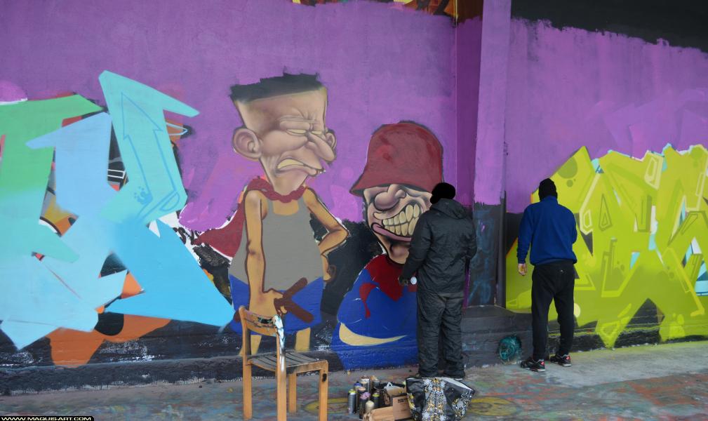 Graffiti de Berthet One à L'Aérosol Paris (4 mars 2018)