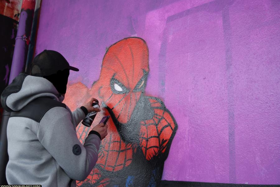 Graffiti de Gabone à L'Aérosol Paris (4 mars 2018)