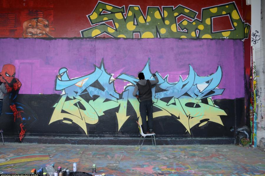 Graffiti de Seaz (tva Cp5) à L'Aérosol Paris (4 mars 2018)