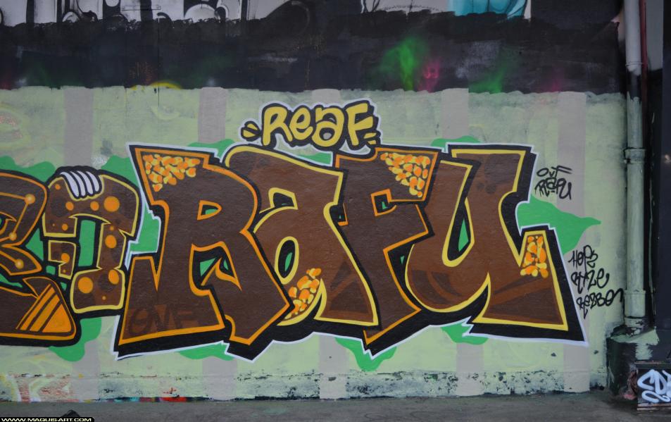 Graffiti de Rafu à L'Aérosol Paris (4 mars 2018)