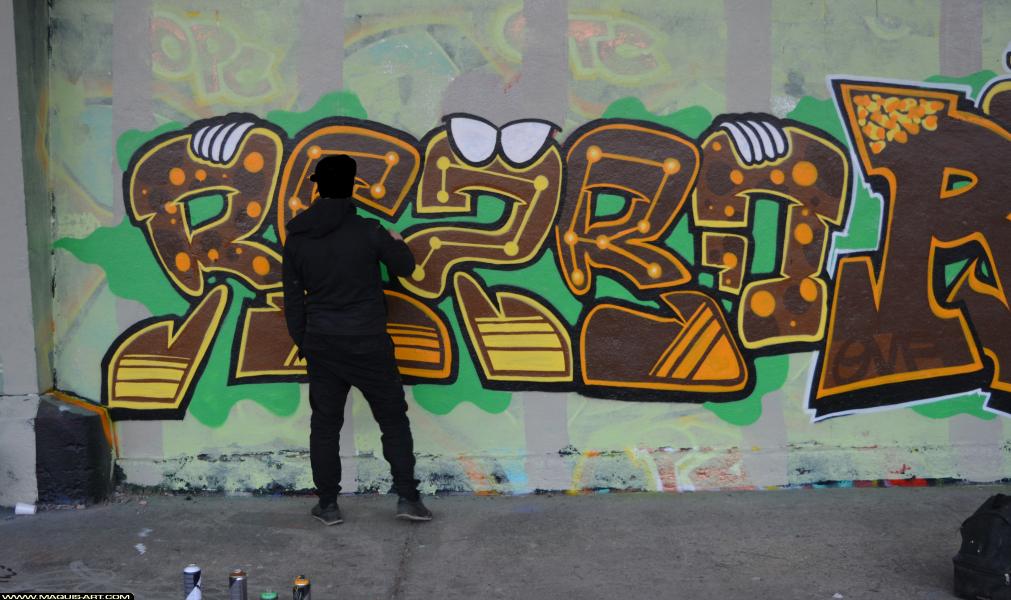 Graffiti de Rezbo à L'Aérosol Paris (4 mars 2018)