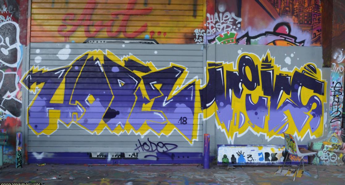 Hopez - Artiste Graffiti au Wall of Fame L'Aérosol