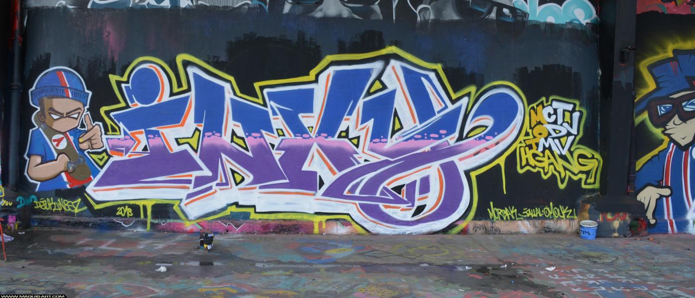 Graffiti d'Inxy à L'Aérosol Paris (8 mars 2018)