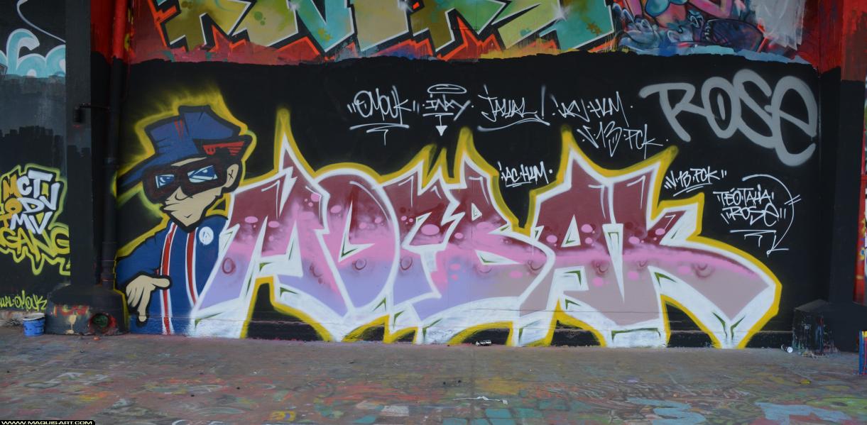 Graffiti de Morbak à L'Aérosol Paris (8 mars 2018)