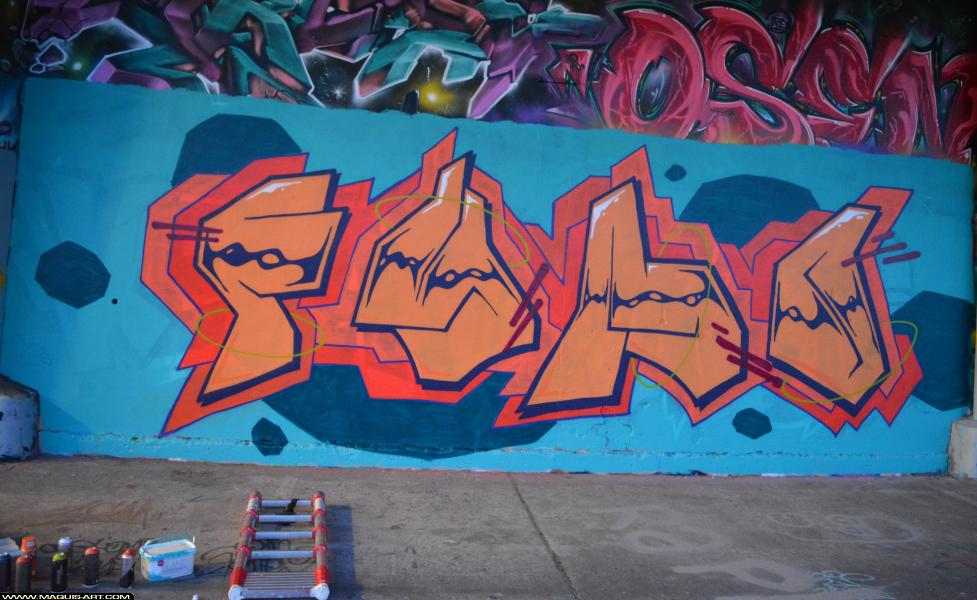 Graffiti de Fymo à L'Aérosol Paris (8 mars 2018)