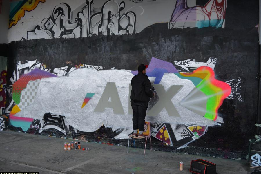Graffiti de Fork à L'Aérosol Paris (9 mars 2018)