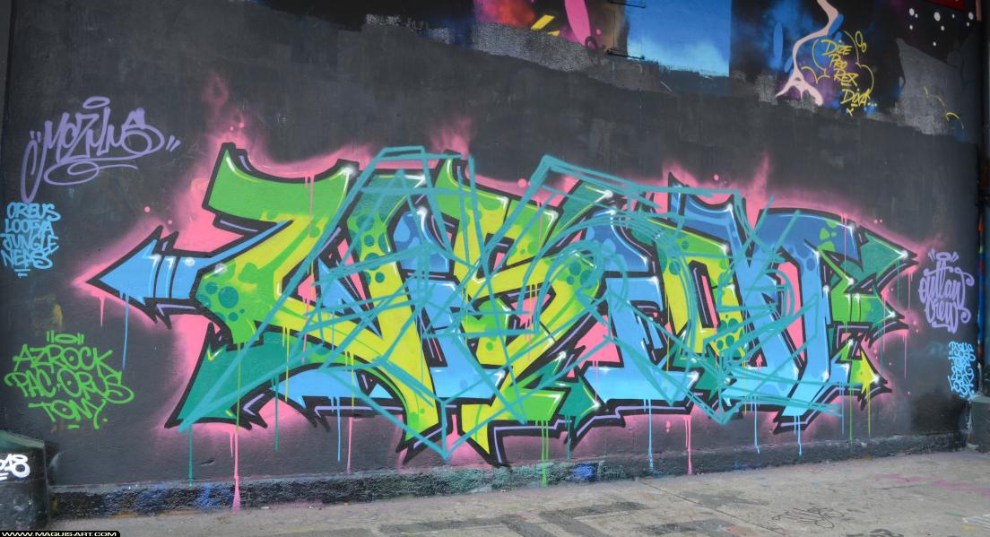 Ase - Artiste Graffiti au Wall of Fame L'Aérosol