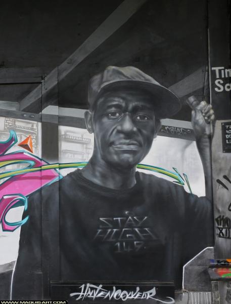 Graffiti de Nayh à L'Aérosol Paris (10 mars 2018)