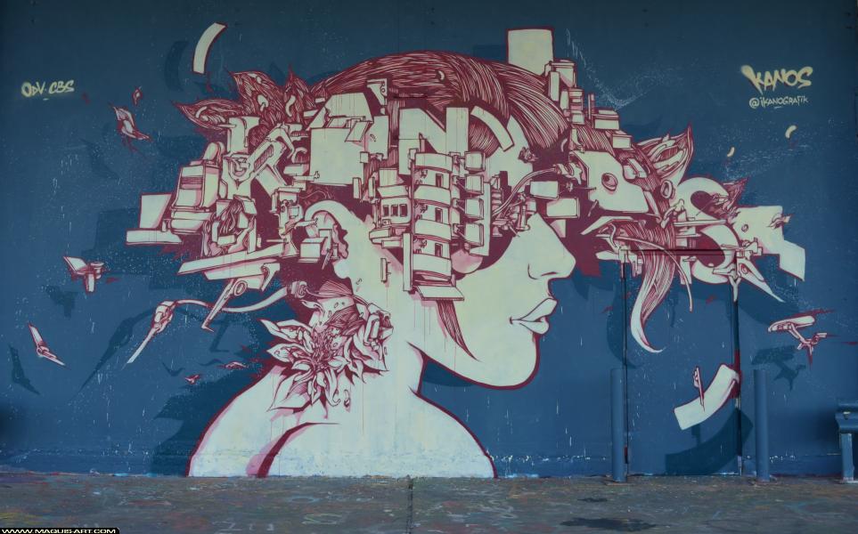 Kanos - Artiste Graffiti au Wall of Fame L'Aérosol