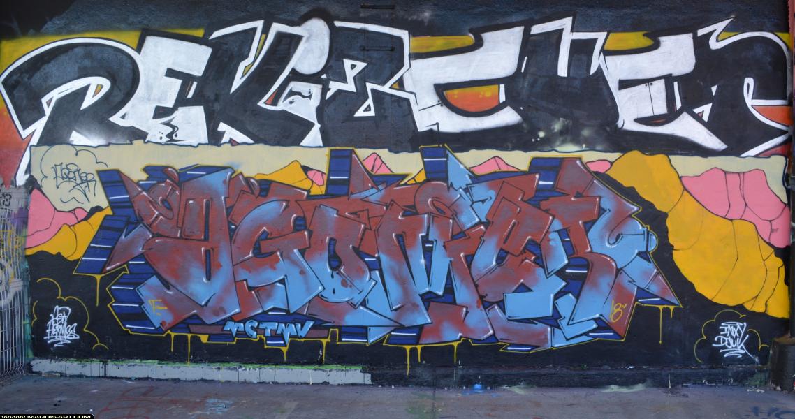 Graffiti d'Agomer, Rekiz et Chet à L'Aérosol Paris (11 mars 2018)