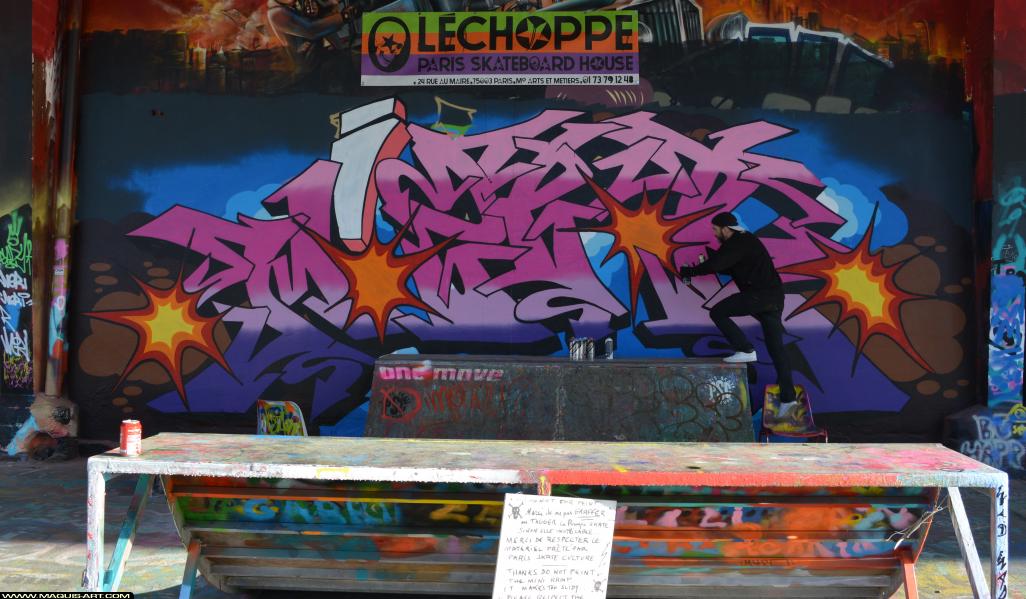Graffiti de Mizer à L'Aérosol Paris (12 mars 2018)