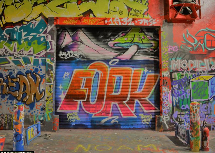 Graffiti de Fork à L'Aérosol Paris (13 mars 2018)