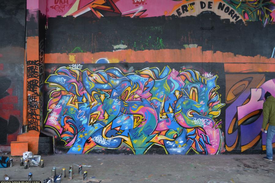 Graffiti d'Asko à L'Aérosol Paris (15 mars 2018)