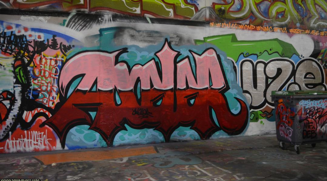 Graffiti d'Axeler à L'Aérosol Paris (15 mars 2018)