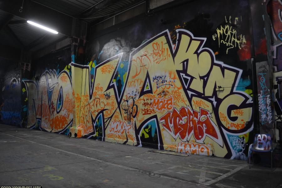 Graffiti de Moka à L'Aérosol Paris (16 mars 2018)