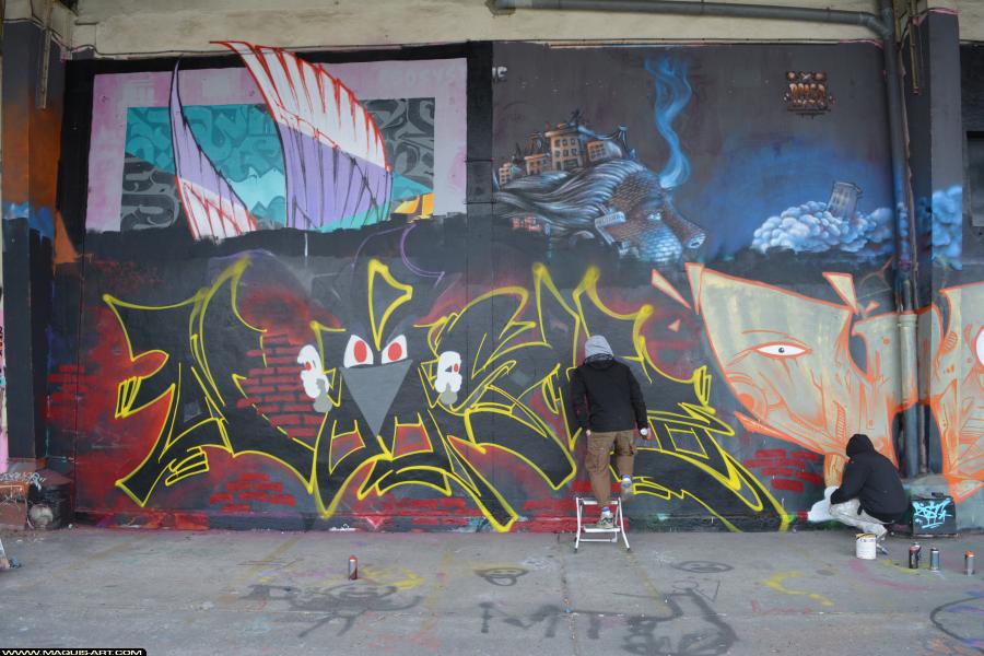 Graffiti de Noash à L'Aérosol Paris (17 mars 2018)